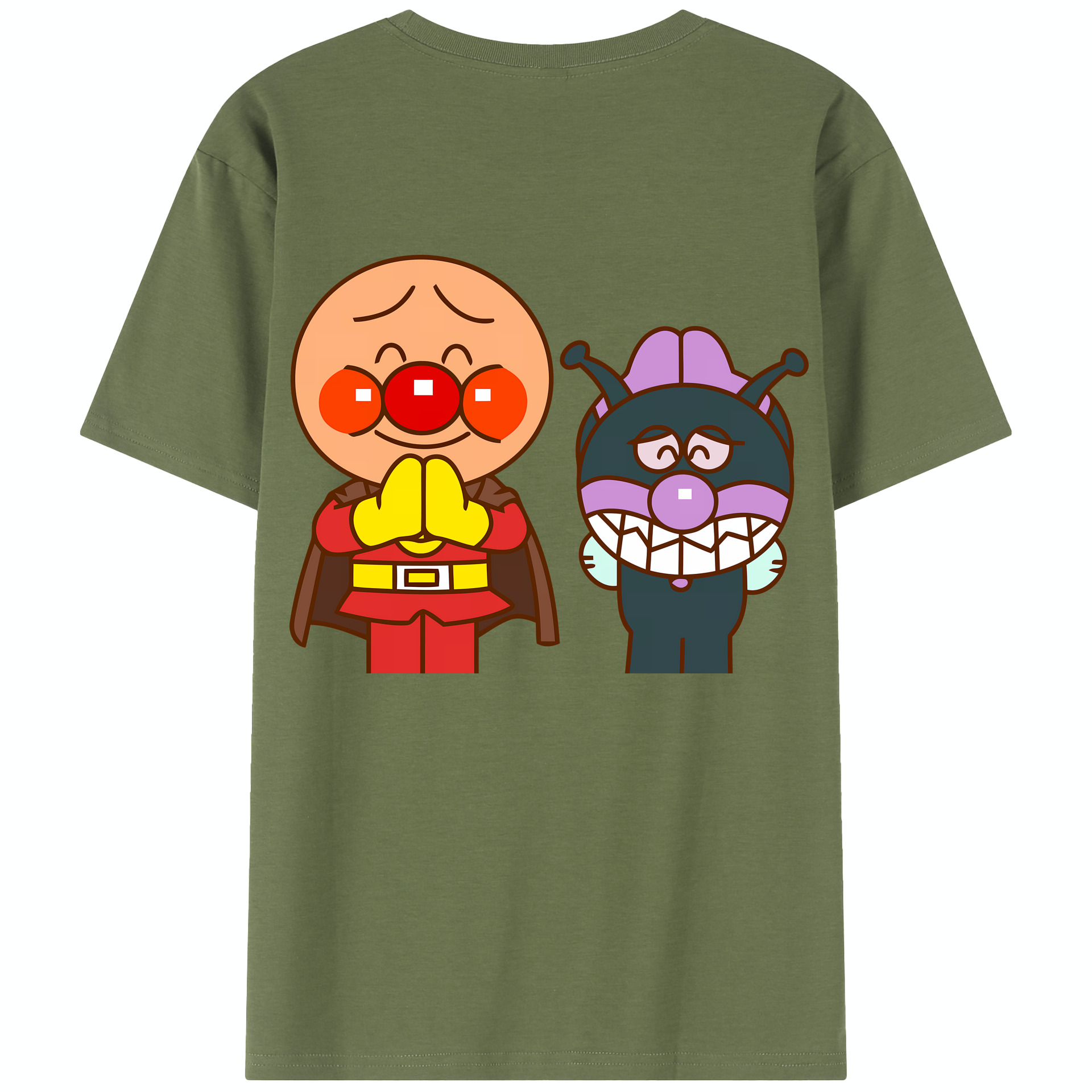 （画像用） アンパンマン Anpanman 綿100％半袖Tシャツ（背面プリント）